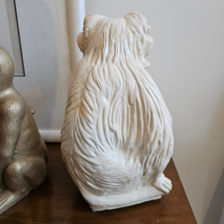 Vintage Italian Glazed Ceramic Monkey
