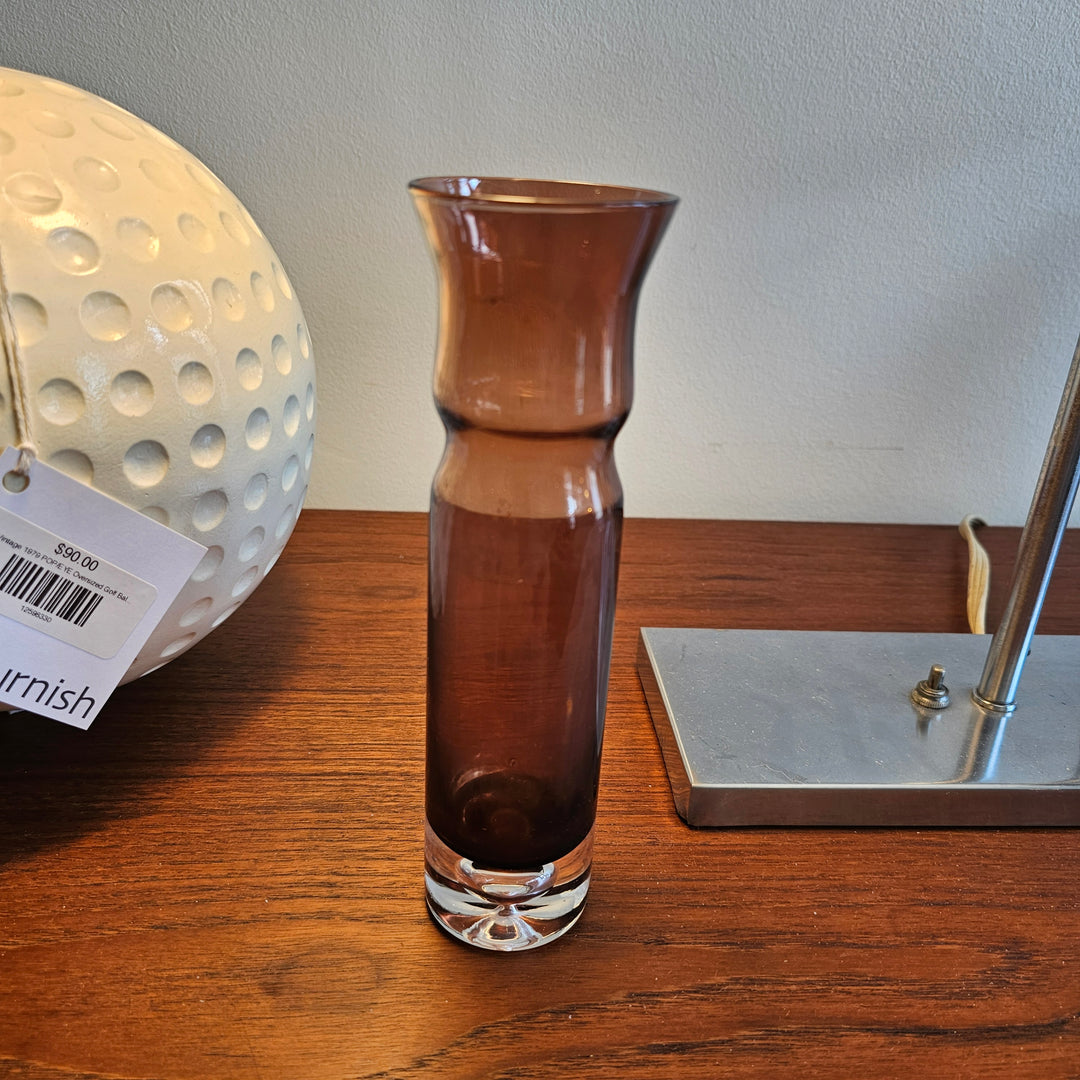 Brown Art Glass Vase
