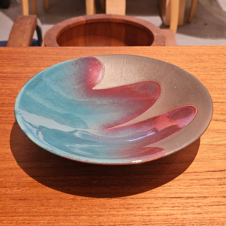 Signed Tony Evans Raku Decorative 8" Plate