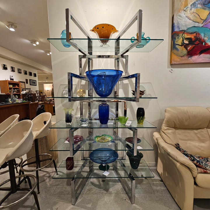 Milo Baughman Chrome Butterfly Etagere