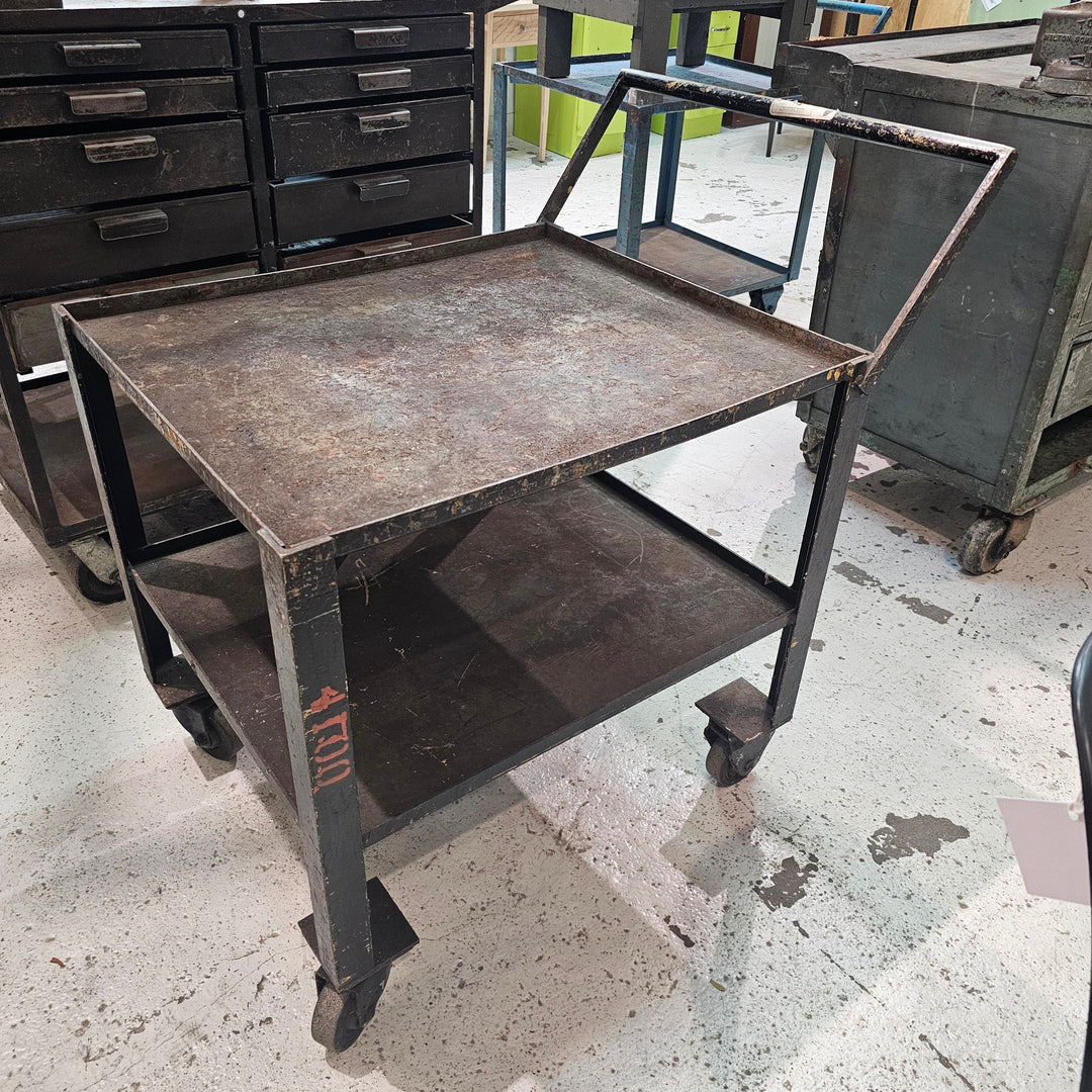 Industrial Black Metal Cart