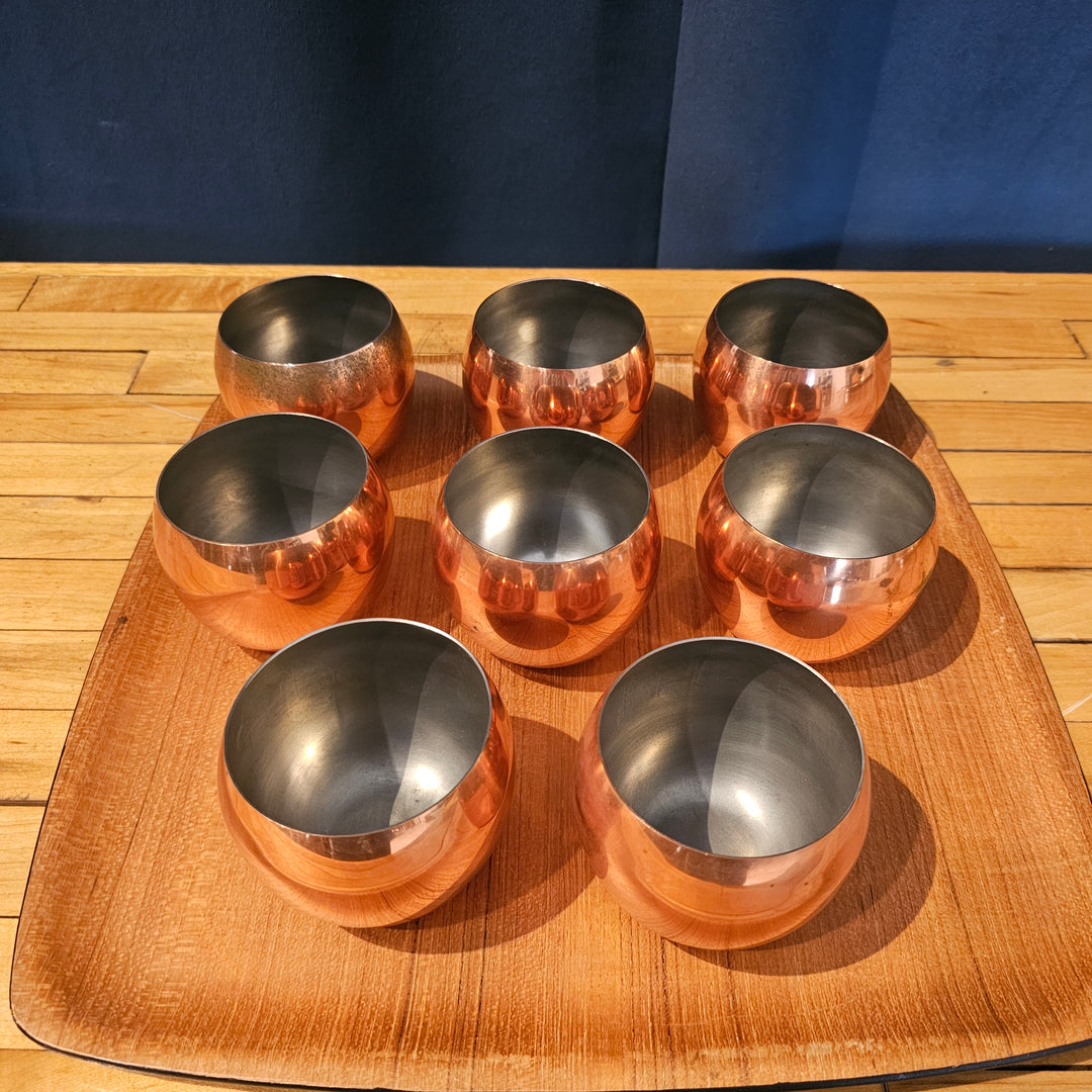 (8) Copper Roly Poly Tumblers