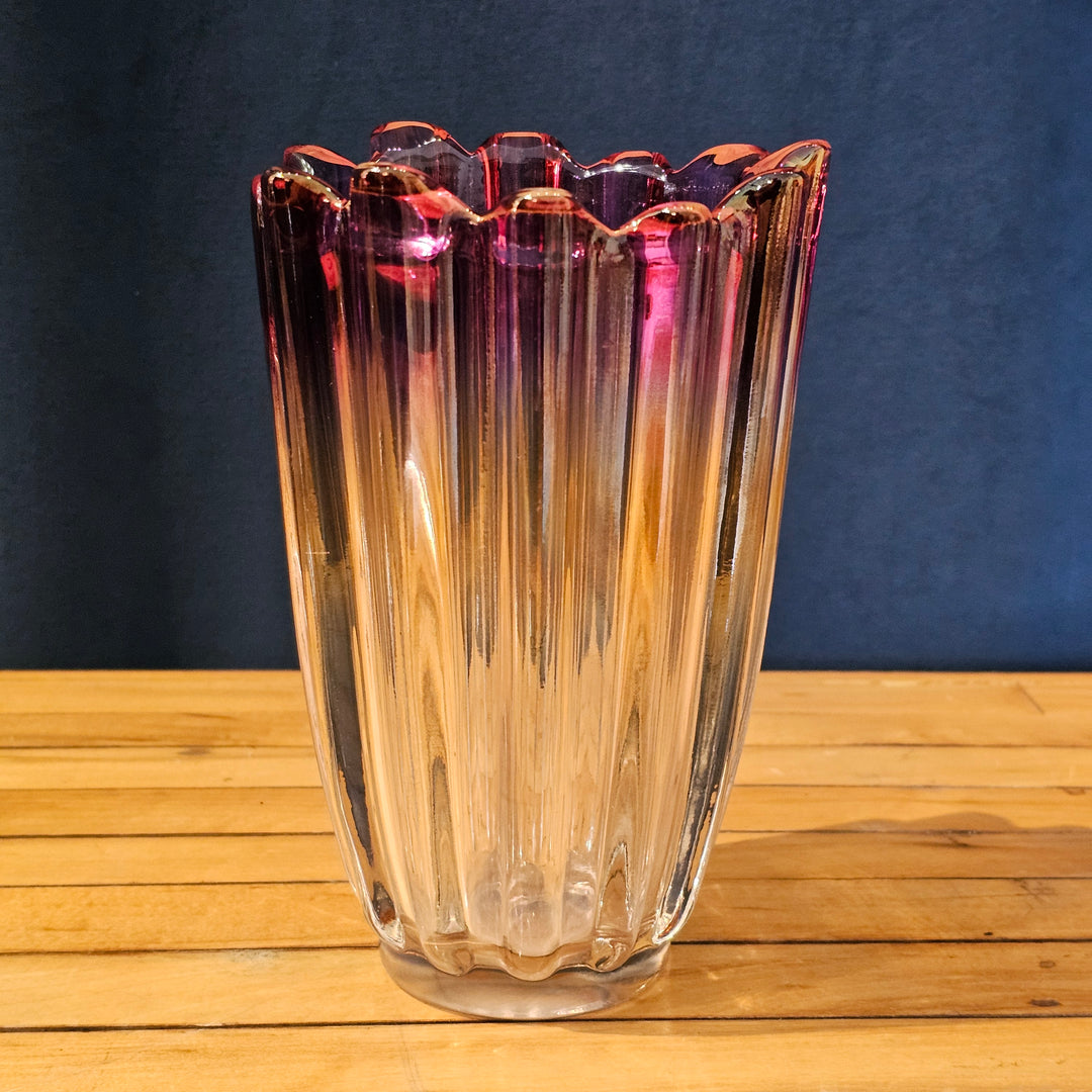 Federal Glass Celestial Moonglow Vase