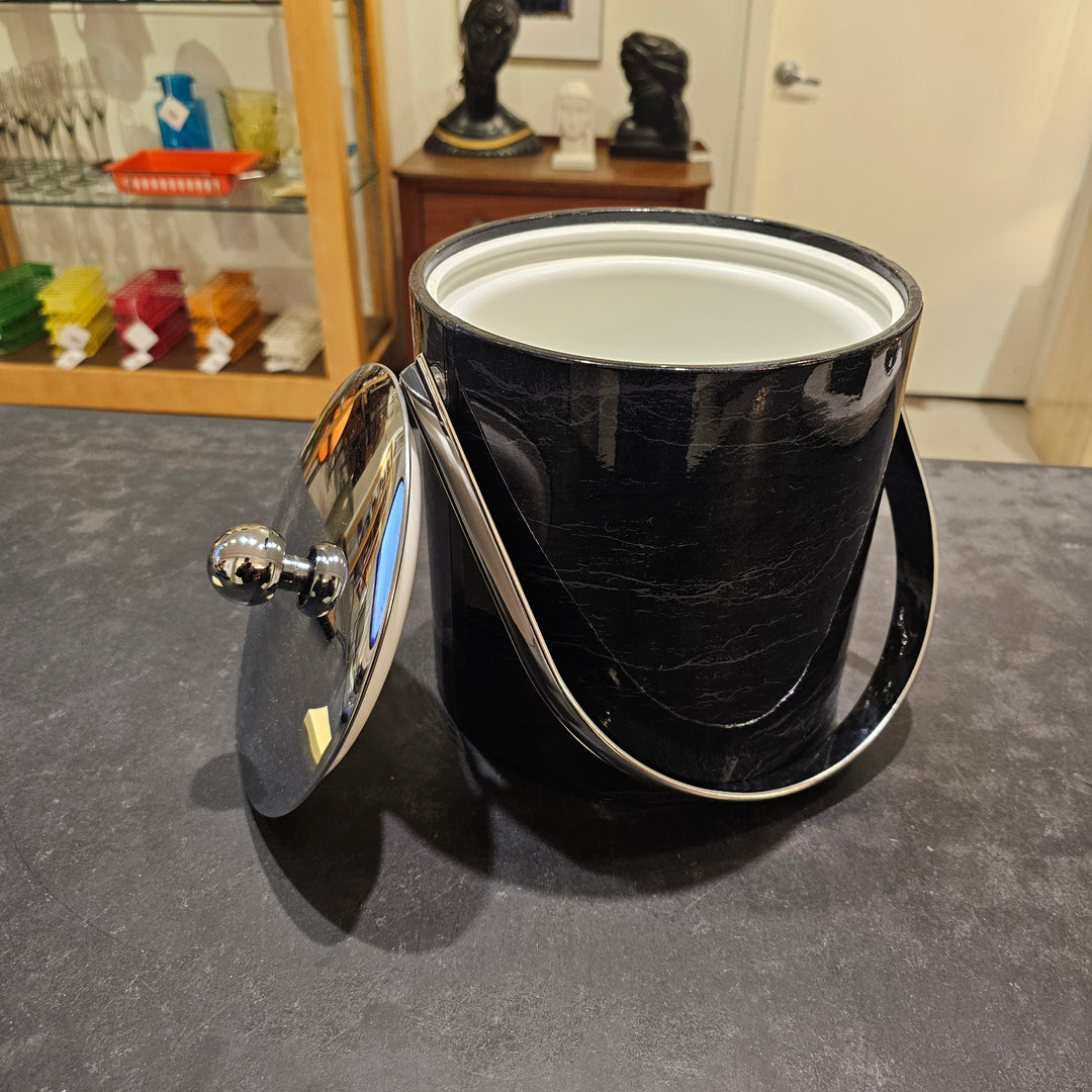 Kraftware Faux Black Marble Ice Bucket