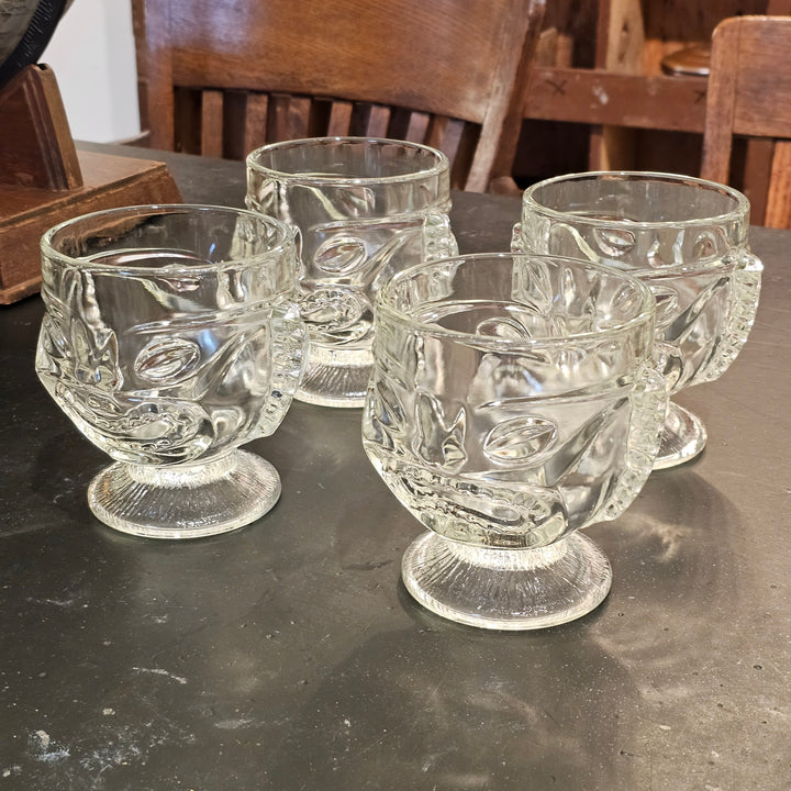 (4) Vintage Tiki Cocktail Glasses