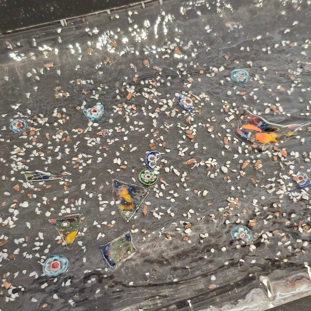 Murano Millefiori Art Glass Trinket Tray