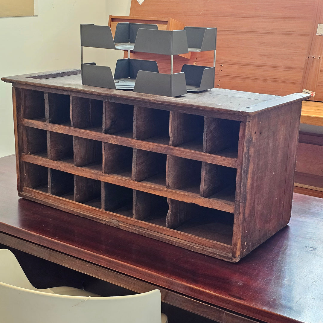 Large Primitive Table Top Organizer Cabinet