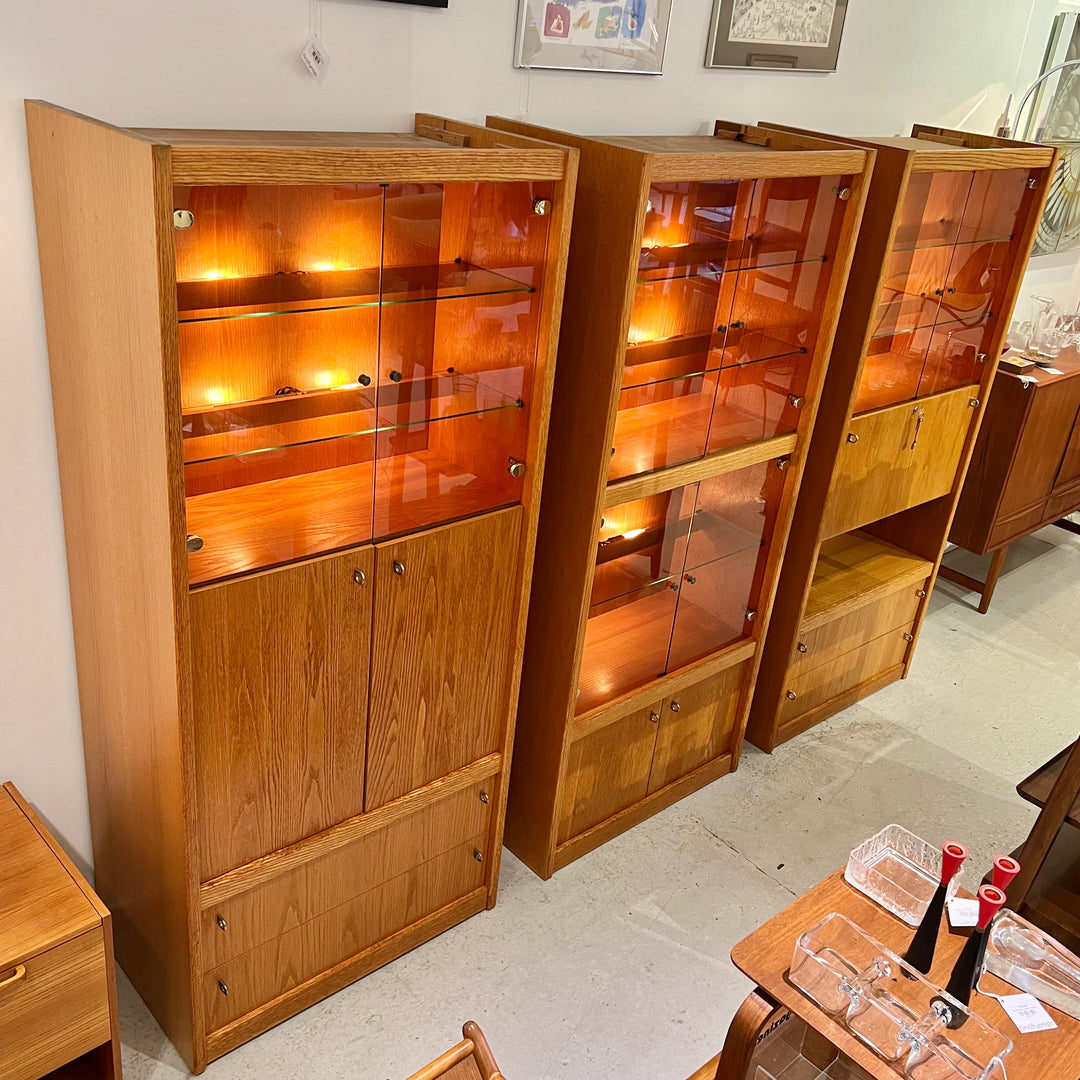Belgian Blond Oak Display/Media Cabinet