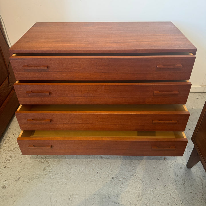 Petite Danish Four Drawer Cabinet