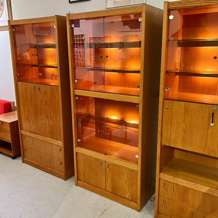 Belgian Blond Oak Display/Storage Cabinet