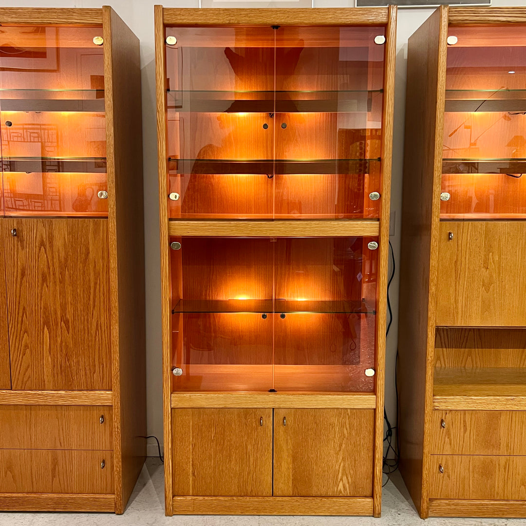 Belgian Blond Oak Display/Storage Cabinet