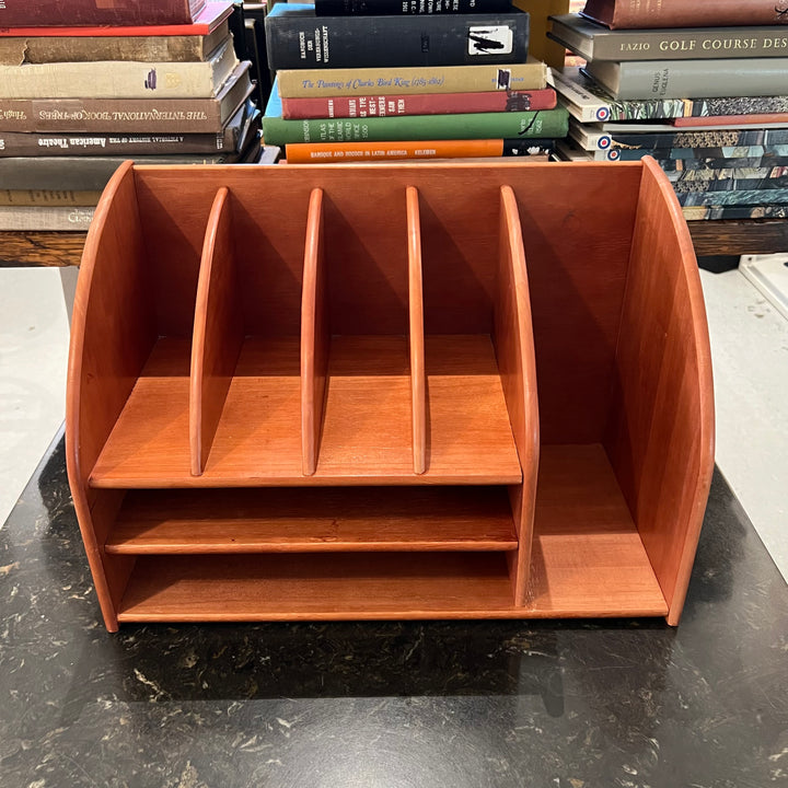 Cherry Wood Desktop Organizer