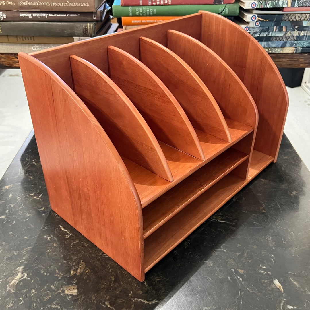Cherry Wood Desktop Organizer