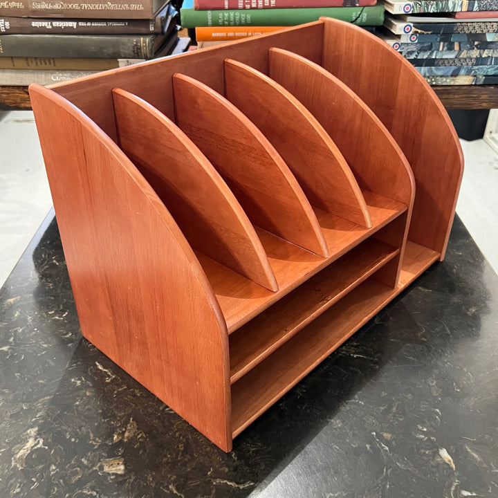 Cherry Wood Desktop Organizer