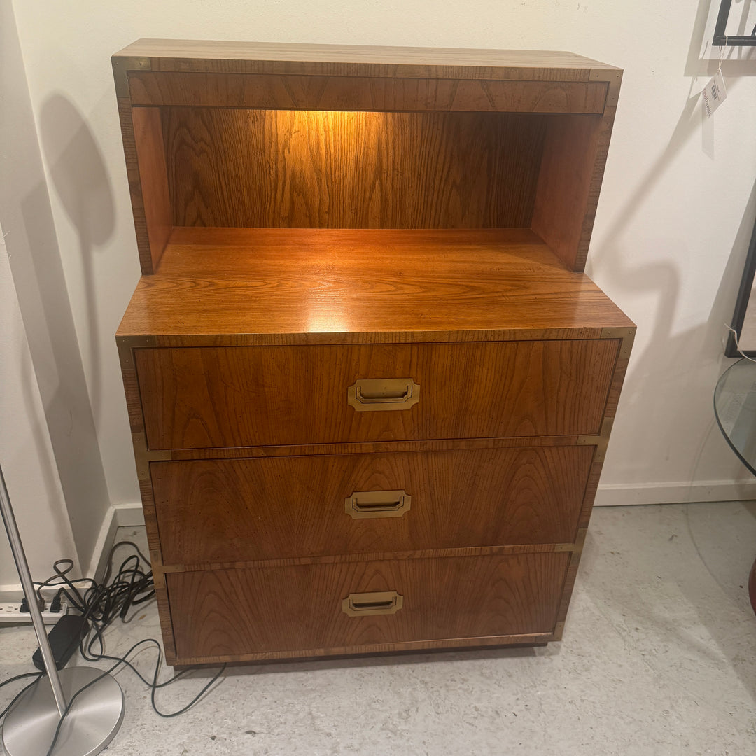 Tall Campaign Style Chest With Light