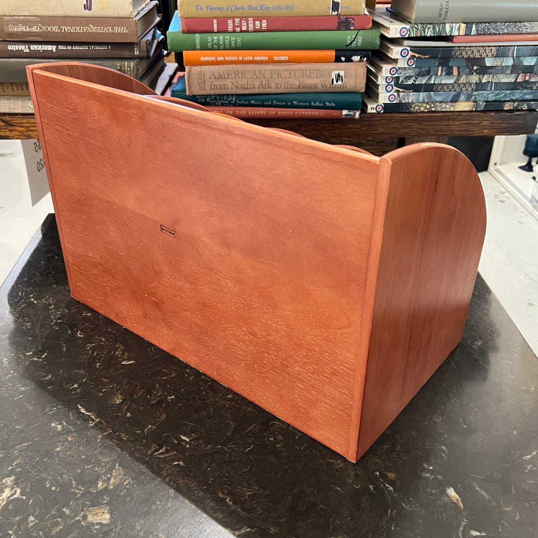 Cherry Wood Desktop Organizer