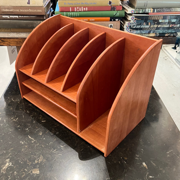 Cherry Wood Desktop Organizer