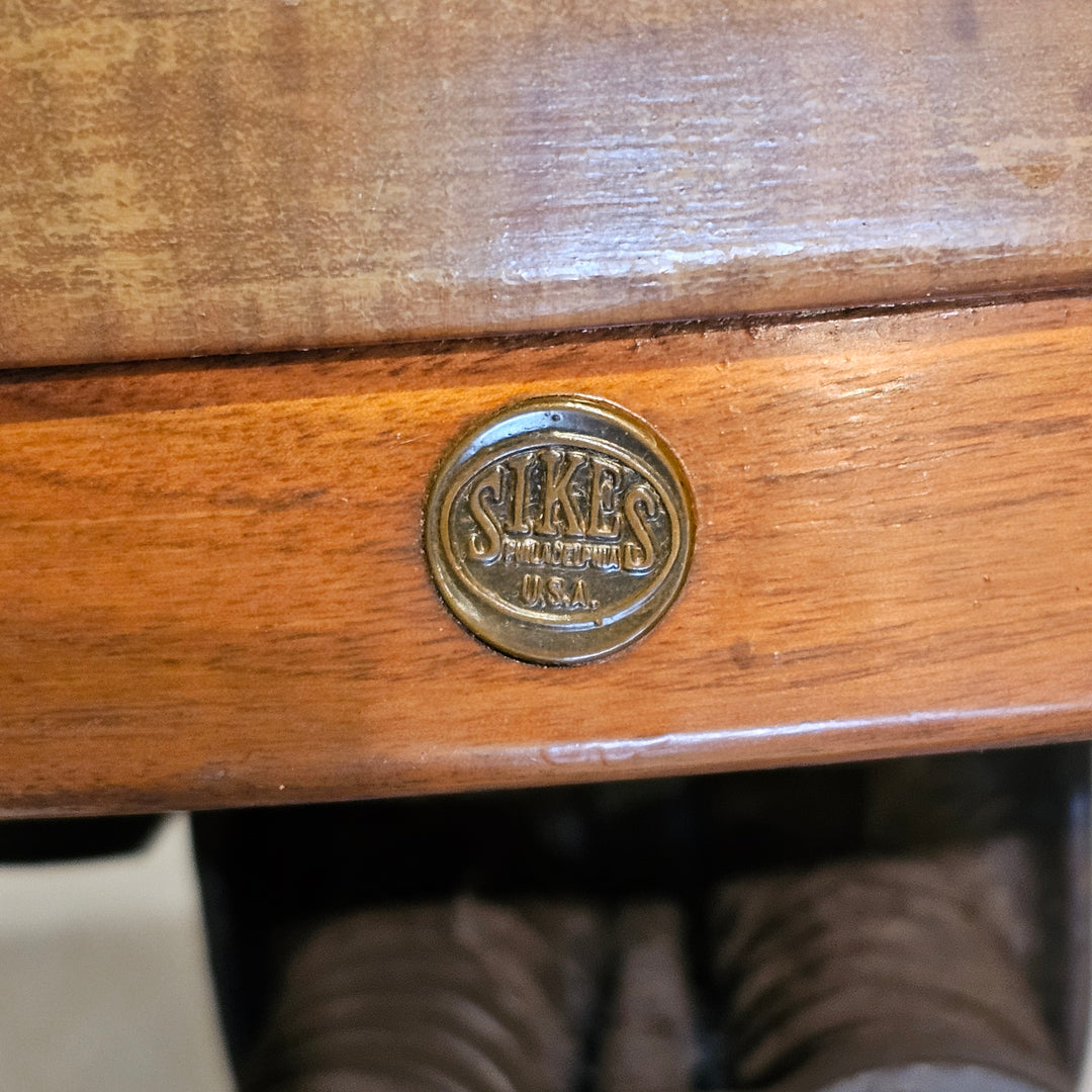 Adjustable Sikes Swivel Oak Desk Chair