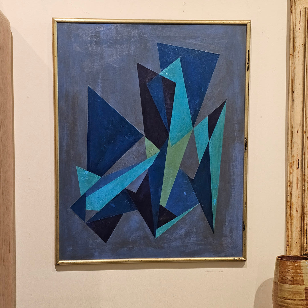 Vintage Abstract Geometric Painting