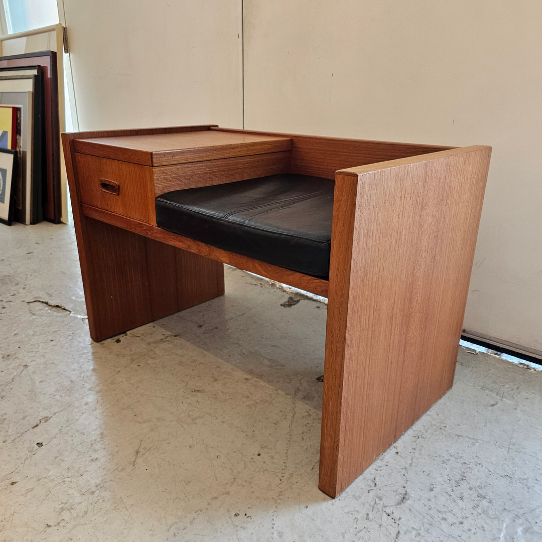 MCM Teak Telephone Table Bench