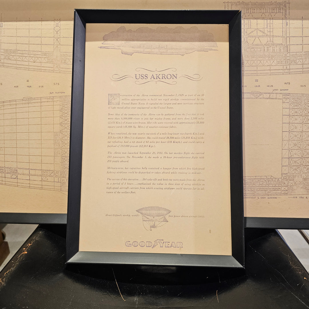 Framed Print of 1920's USS Akron Airship