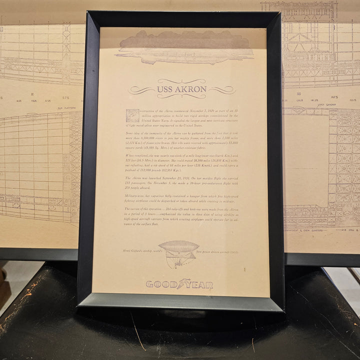 Framed Print of 1920's USS Akron Airship